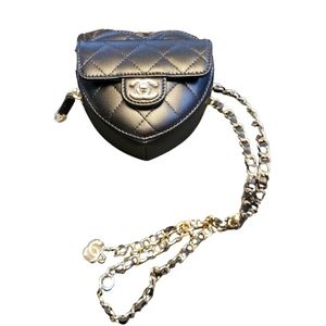 Chanel hottest heart belt bag in black